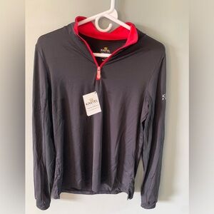 NWT Kastel Black and Red Long Sleeve Sun Short- Large